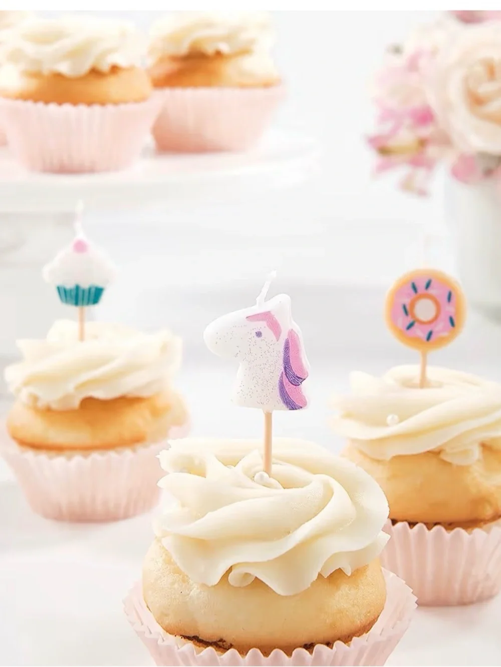🆕Papyrus Unicorns And Rainbows Cake Candles
